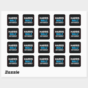 Sticker Carré Harris Walz Évidemment