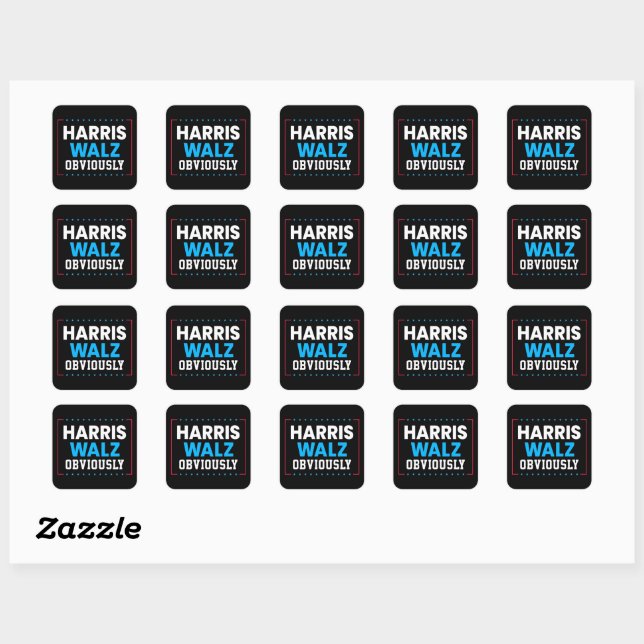Sticker Carré Harris Walz Évidemment (Feuille)