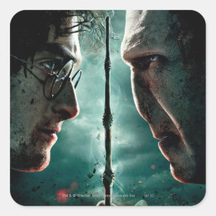 Sticker Carré Harry Potter 7 Partie 2 - Harry vs Voldemort