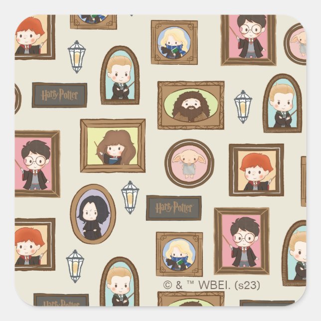 Sticker Carré HARRY POTTER™ Chibi Image Frame Motif (Devant)