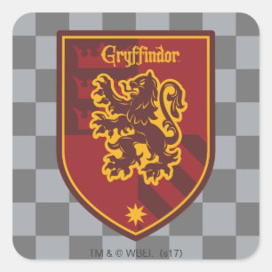 Sticker Carré Harry Potter   Gryffindor House Pride Crest
