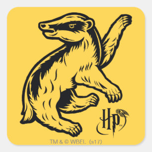 Sticker Carré Harry Potter   Hufflepuff Badger Icon