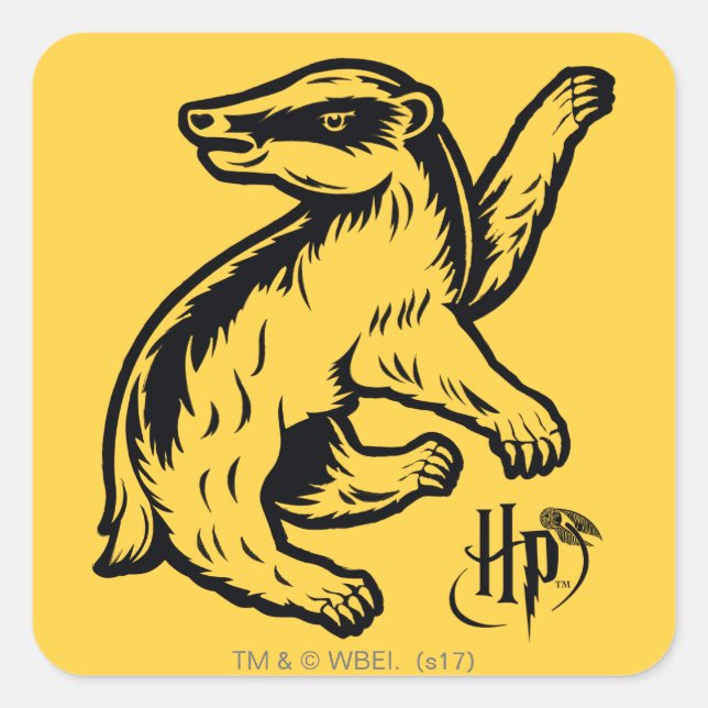 Sticker Carré Harry Potter | Hufflepuff Badger Icon (Devant)