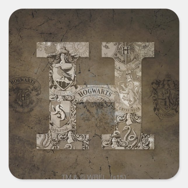 Sticker Carré Harry Potter | Monogramme de nains (Devant)