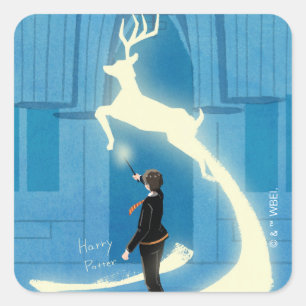Sticker Carré HARRY POTTER™ Peinture de Patronus