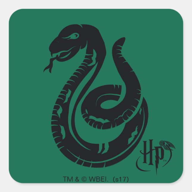 Sticker Carré Harry Potter | Slytherin Snake Icon (Devant)