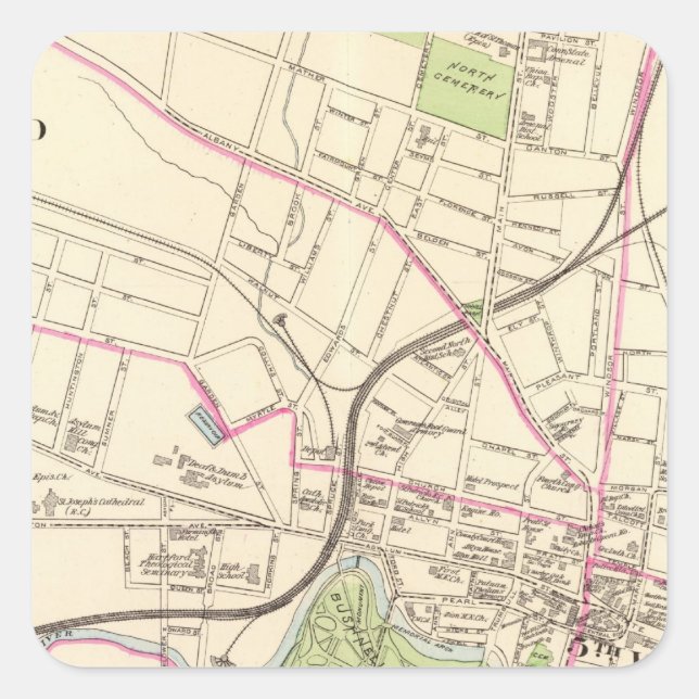 Sticker Carré Hartford, Centre (Devant)