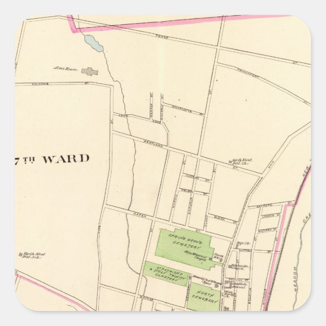 Sticker Carré Hartford, Nord (Devant)