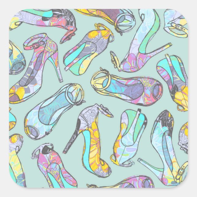 Sticker Carré Haut talons (Devant)