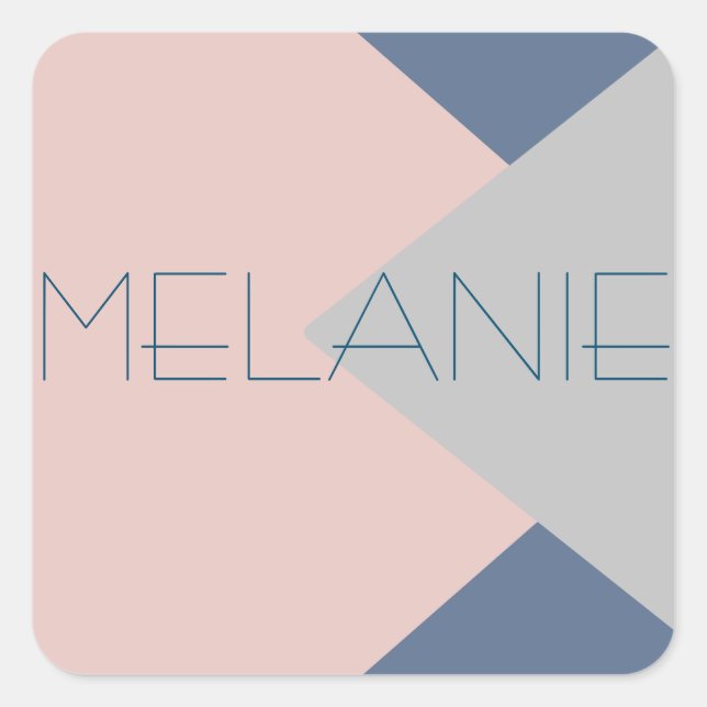 Sticker Carré haute couture monogramme super moderne (Devant)