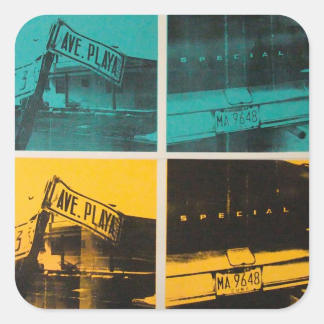 Sticker Carré Havane 2 (Devant)