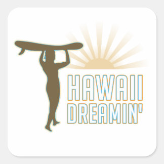 Sticker Carré Hawaii Dreaming