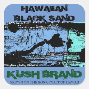 STICKER CARRÉ HAWAIIAN BLACK SAND KUSH