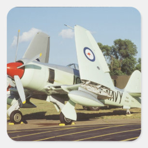 Sticker Carré Hawker Sea Fury au CAF, Minnesota Wing, à la