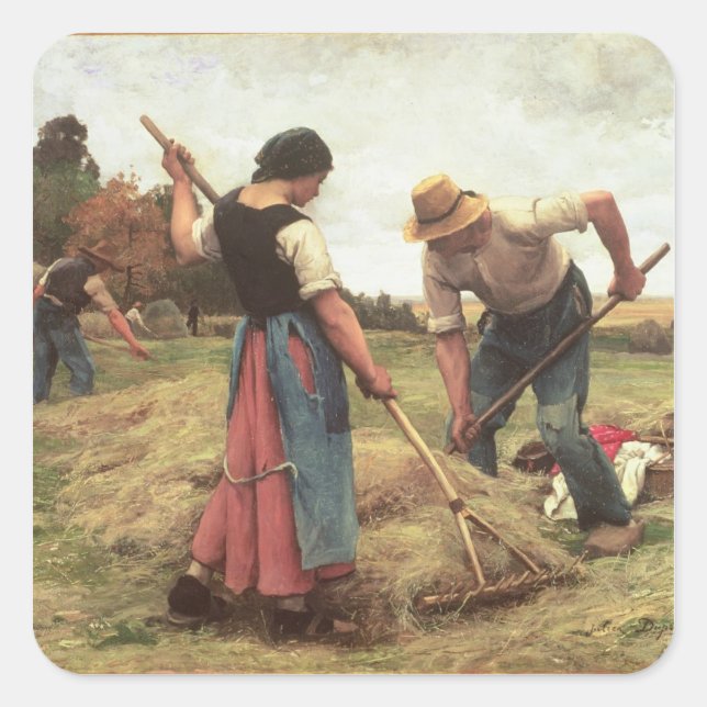 Sticker Carré Haymaking, 1880 (Devant)