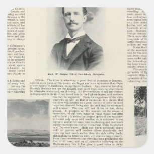 Sticker Carré Healdsburg, Californie