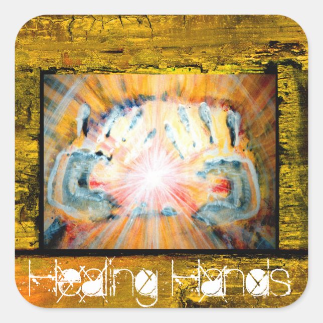 Sticker Carré Healing Hands (Devant)