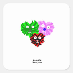 Sticker Carré Heart Fuzzies