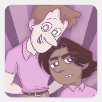 Sticker Carré HEART HOLLOW Zeke & Lewis (Pack de Stickers)