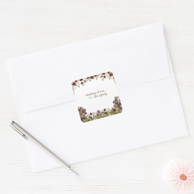 Sticker Carré Hearthlight Notes Printemps Douce Prairie Fleur Sa (Enveloppe)
