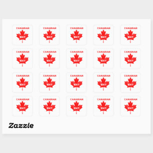 Sticker Carré Hein canadien ? Feuille d'érable
