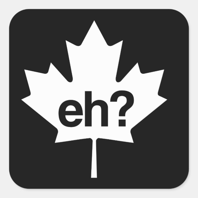 Sticker Carré Hein canadien ? Feuille d'érable (Devant)