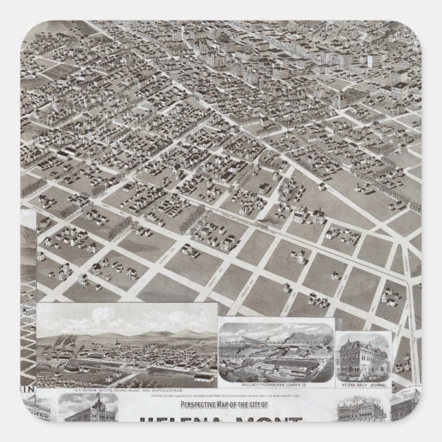 Sticker Carré Helena, Mont (Devant)