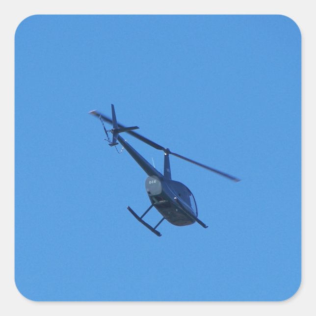 Sticker Carré hélicoptère R44 (Devant)