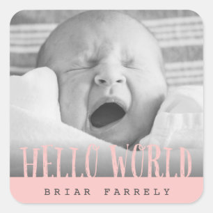 STICKER CARRÉ HELLO WORLD