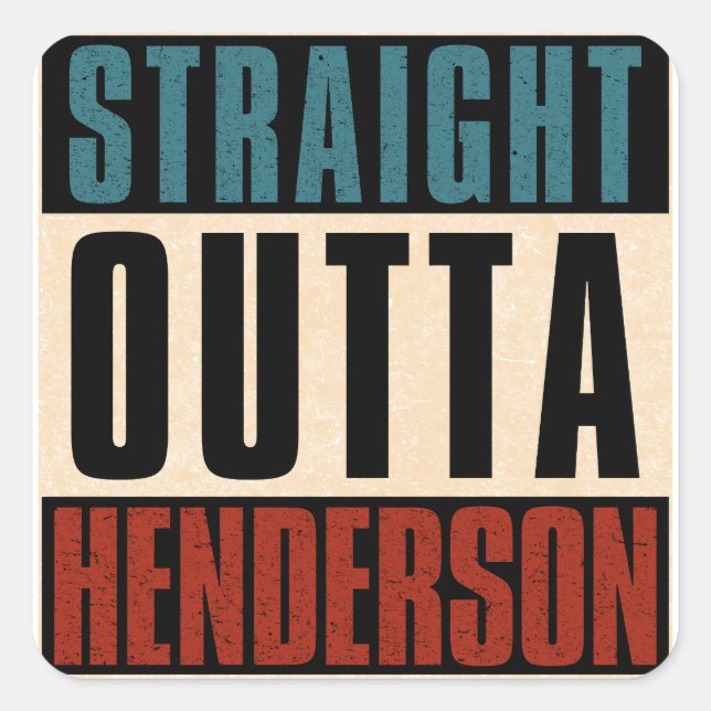 Sticker Carré Henderson Nevada NV (Devant)