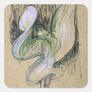Sticker Carré Henri de Toulouse-Lautrec   Étude pour Loie Fuller