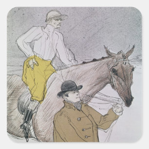 Sticker Carré Henri de Toulouse-Lautrec Le jockey a conduit à