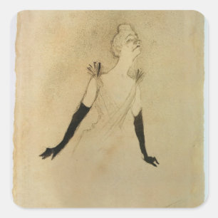 Sticker Carré Henri De Toulouse-Lautrec   Yvette Guilbert, 1894