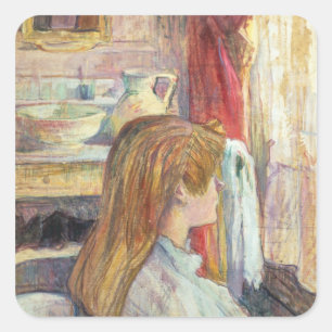 Sticker Carré Henri de Toulouse   Woman at the Window