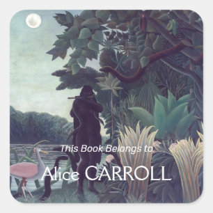 Sticker Carré Henri Rousseau - Le Charmeur Des Serpents