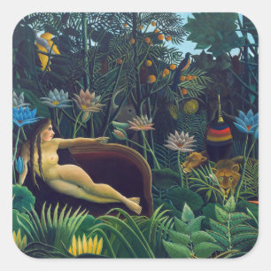 Sticker Carré Henri Rousseau - Le Rêve / Le Reve