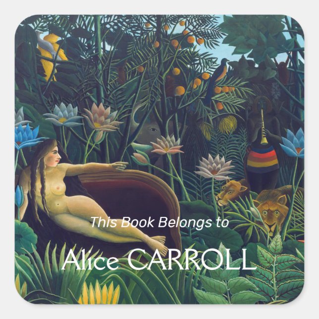 Sticker Carré Henri Rousseau - Le Rêve / Le Reve (Devant)