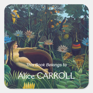 Sticker Carré Henri Rousseau - Le Rêve / The Dream