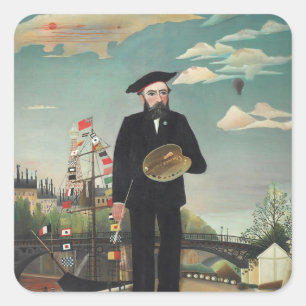 Sticker Carré Henri Rousseau - Moi-même