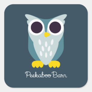 Sticker Carré Henry le hibou