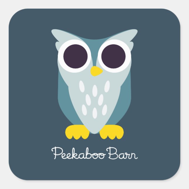 Sticker Carré Henry le hibou (Devant)