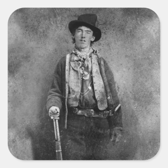 Sticker Carré Henry McCarty, Billy le gamin hors-la-loi de la vi (Devant)