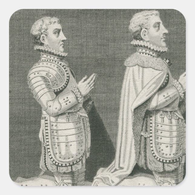 Sticker Carré Henry Stuart, Lord Darnley et son frère (Devant)