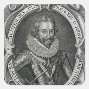 Sticker Carré Henry Wriothesley, 3e comte de Southampton, 1617