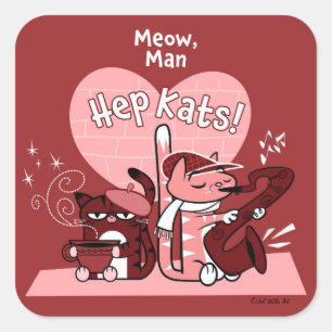 Sticker Carré HEP KATS par Jeff Willis Art