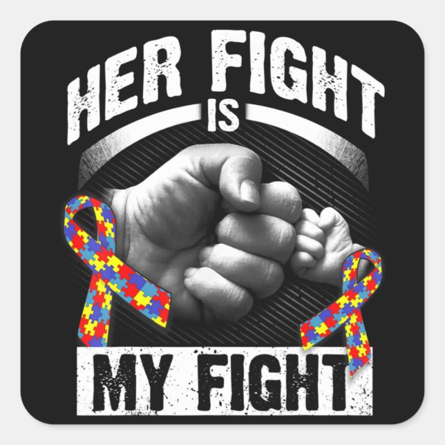 Sticker Carré Her Fight Is (Devant)