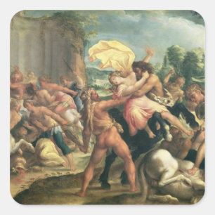 Sticker Carré Hercule, Deianeira et le centaure Eurytion