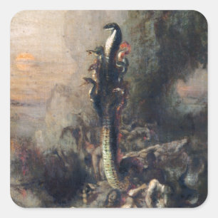 Sticker Carré Hercules et Lernaean Hydra
