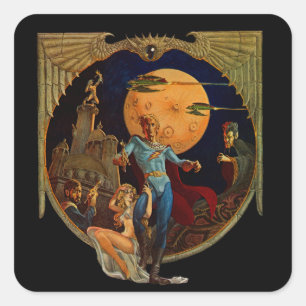 Sticker Carré Héros de la science-fiction