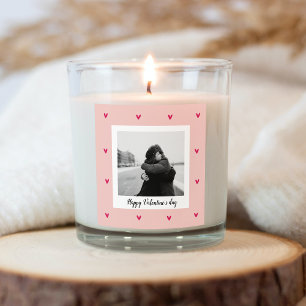 Sticker Carré Heureuse Sainte-Valentin   Coeur rose et rouge   C